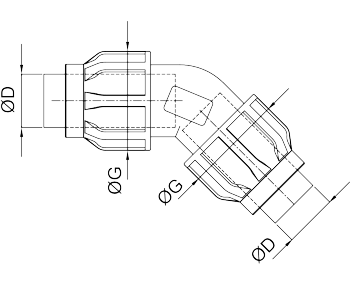 Abmessungen Steckverbinder 45