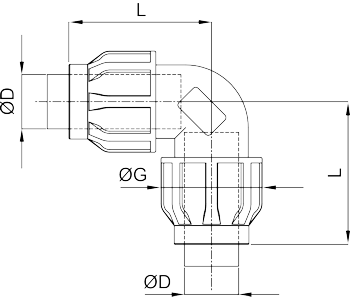 Abmessungen Steckverbinder 90